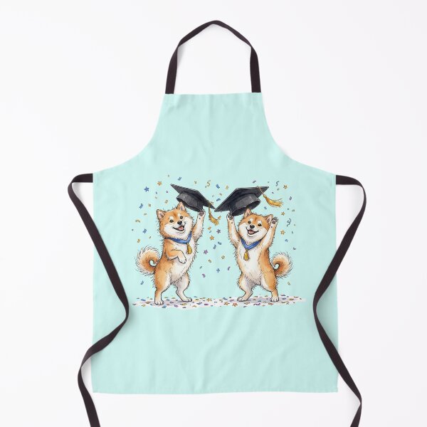 Item preview, Cute Watercolor Shiba Inu Puppies Throwing Graduation Caps designed and sold by BreezifyDesignStudio.