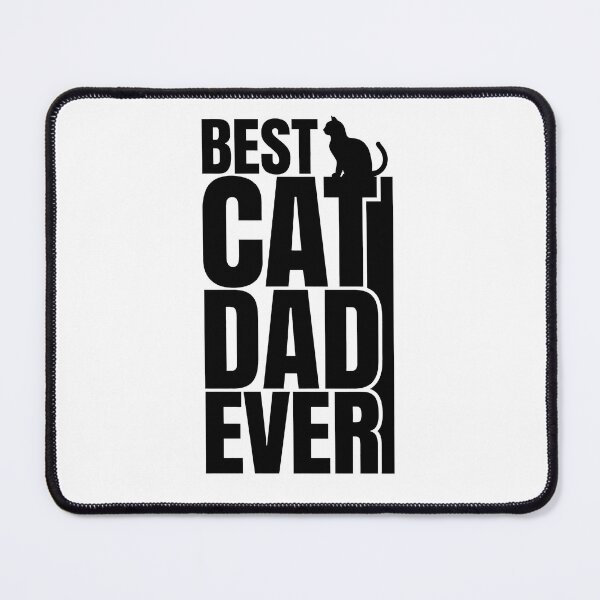 Item preview, BEST CAT DAD EVER Stacked Typography Cat Silhouette designed and sold by StranHabesre51.