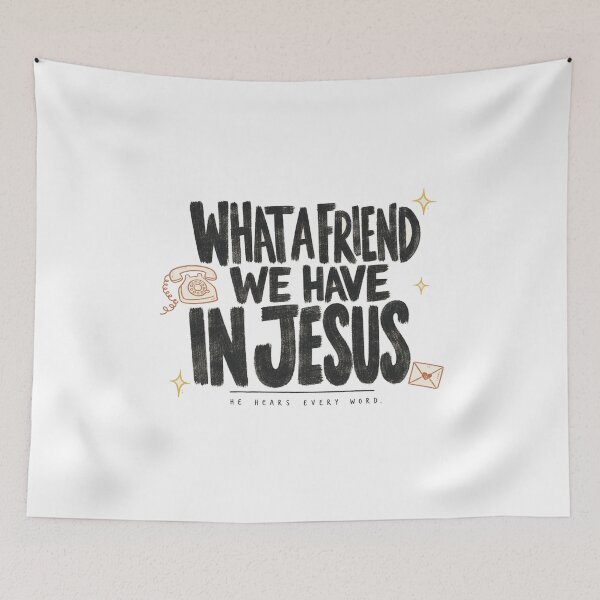 Item preview, What a Friend We Have in Jesus • Faith Quote Art • Inspirational Christian Typography Wall Decor designed and sold by Bright Nest Studio.