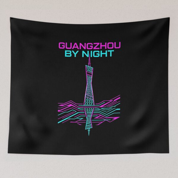 Item preview, Guangzhou By Night Canton Tower Cyberpunk designed and sold by SplashTastic.