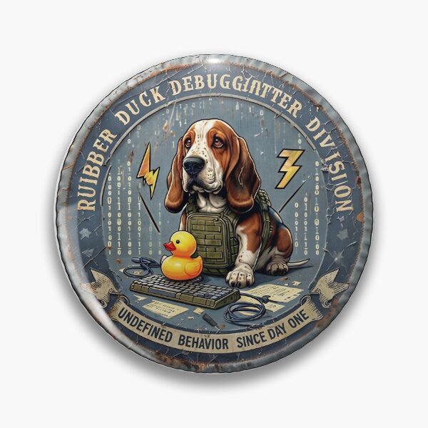Item preview, Basset Hound Rubber Duck Debugging Programmer designed and sold by PawsRetroStudio.