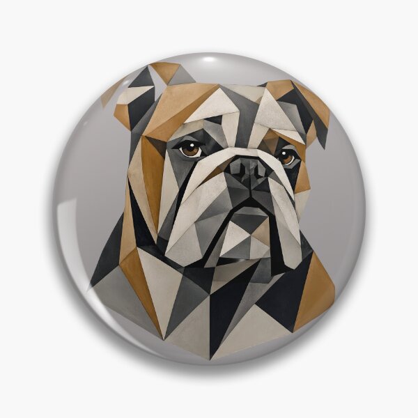 Item preview, Cubist Bulldog Geometric Portrait designed and sold by Kicor.