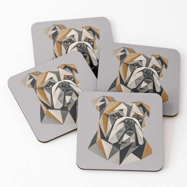 Item preview, Cubist Bulldog Geometric Portrait designed and sold by Kicor.