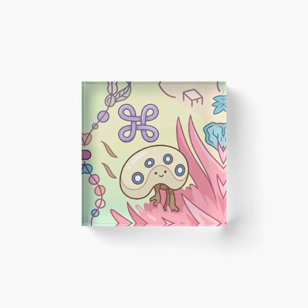 Item preview, Cute Magic Mushroom Creature in Pastel Dreamland designed and sold by dyrestald.