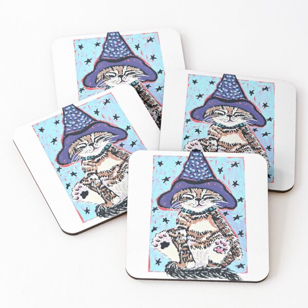 Item preview, Sleepy Wizard Cat designed and sold by JenJenArt.