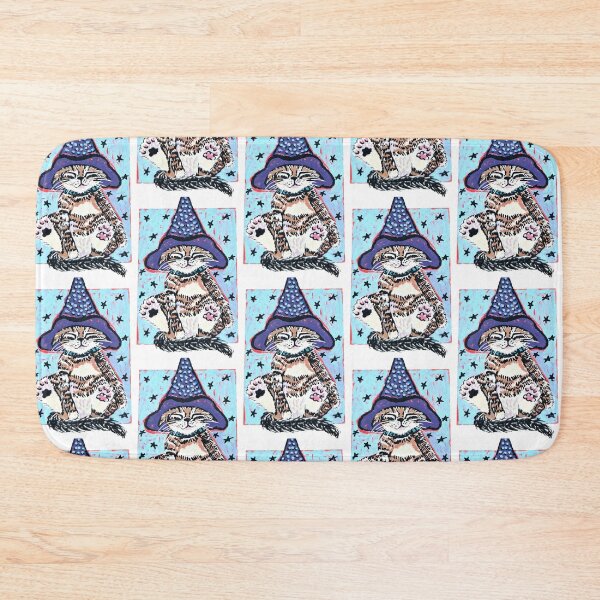 Item preview, Sleepy Wizard Cat designed and sold by JenJenArt.