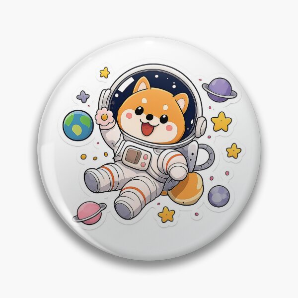 Item preview, Cute Shiba Inu Astronaut Space Adventure Sticker designed and sold by Alpha-mike13.