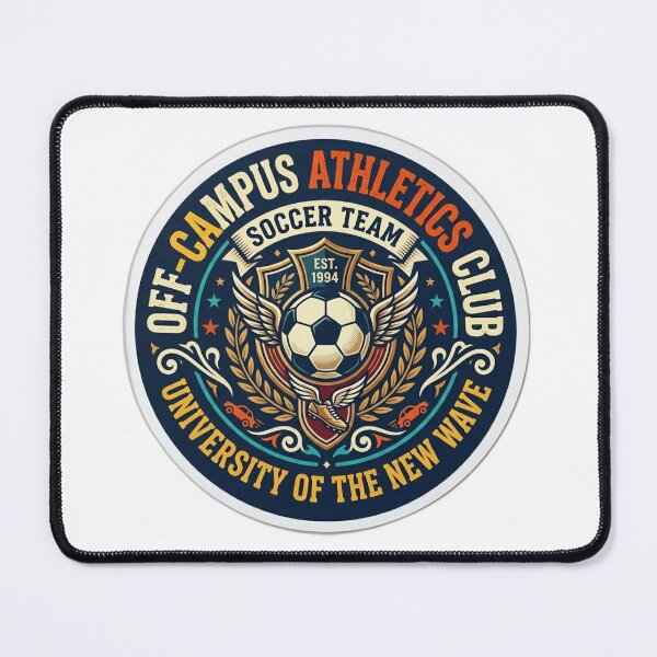 Item preview, UNOFFICIAL Off-Campus Soccer Sticker - University Athletics Sports Club Emblem designed and sold by Fatomfatom.