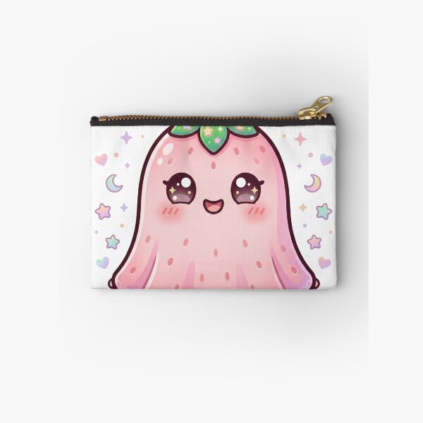 Item preview, Cute Pink Strawberry Ghost – Kawaii Halloween Art designed and sold by Biwbiwty.
