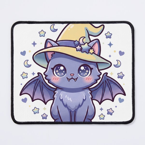 Item preview, Cute Bat Witch Kawaii Halloween Illustration designed and sold by Biwbiwty.