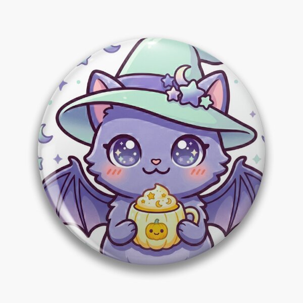 Item preview, Cute Witch Bat Holding Pumpkin – Kawaii Halloween Art designed and sold by Biwbiwty.