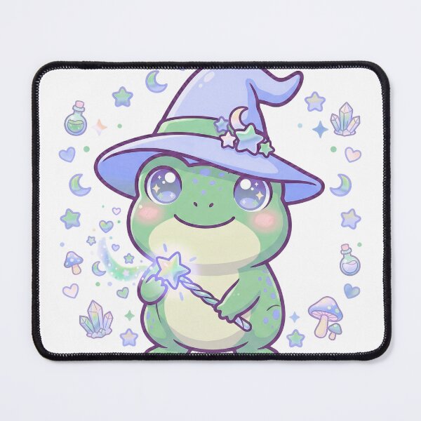 Item preview, Cute Witch Frog – Kawaii Halloween Frog Illustration designed and sold by Biwbiwty.