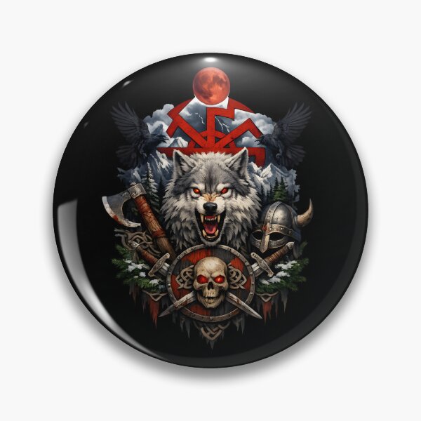 Item preview, Viking Wolf Blood Moon designed and sold by Kicor.
