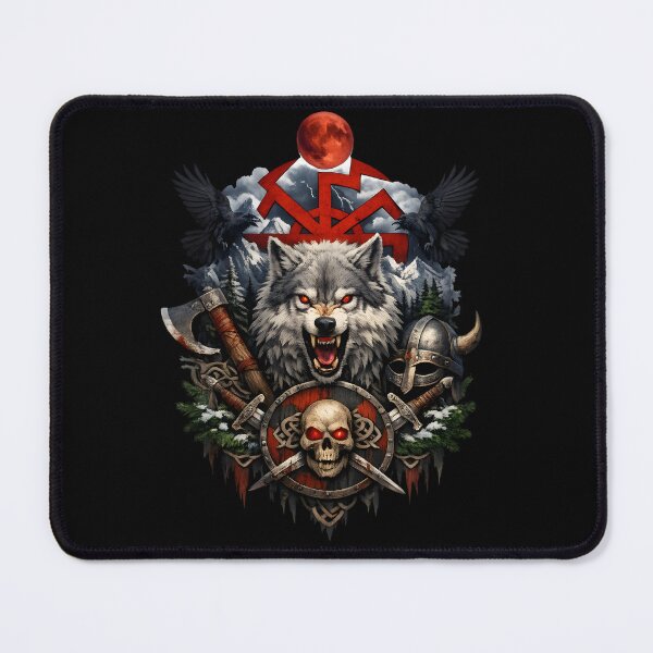 Item preview, Viking Wolf Blood Moon designed and sold by Kicor.