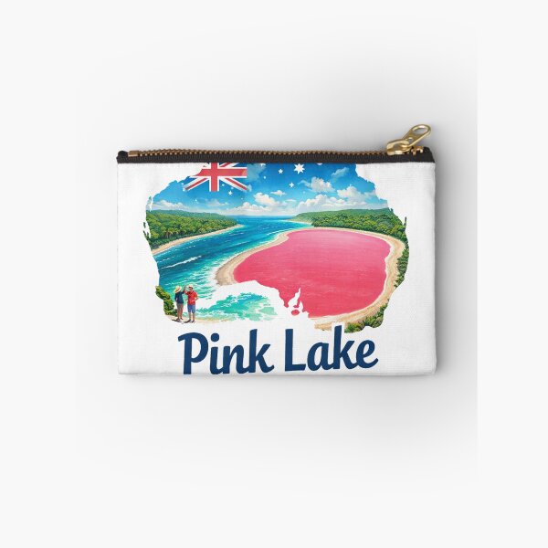 Item preview, A Vintage Illustration of Pink Lake Victoria Australia designed and sold by clarkfraser.