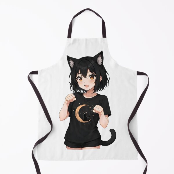 Item preview, Anime Cat Girl Moonlit Kawaii designed and sold by Amr Siam.
