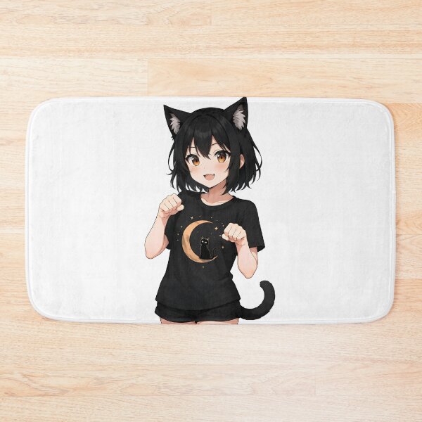 Item preview, Anime Cat Girl Moonlit Kawaii designed and sold by Amr Siam.