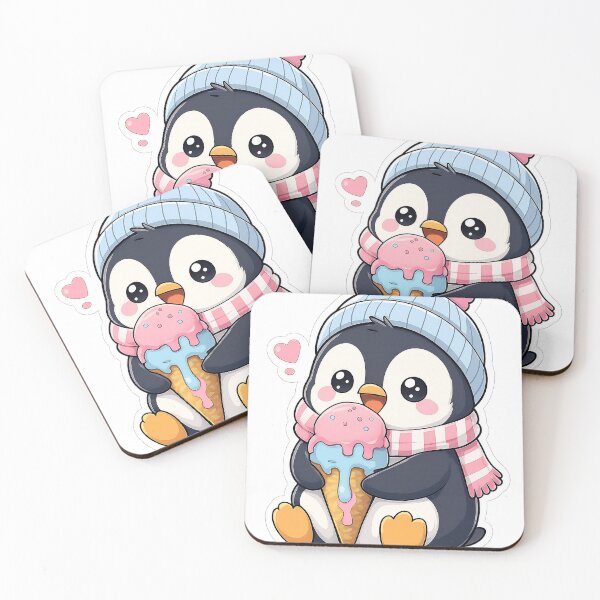 Item preview, Cute Baby Penguin Ice Cream Sticker designed and sold by Alpha-mike13.