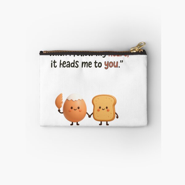 Item preview, Cute Egg and Toast Romantic Quote - Funny Food Couple Pun designed and sold by thazinart.
