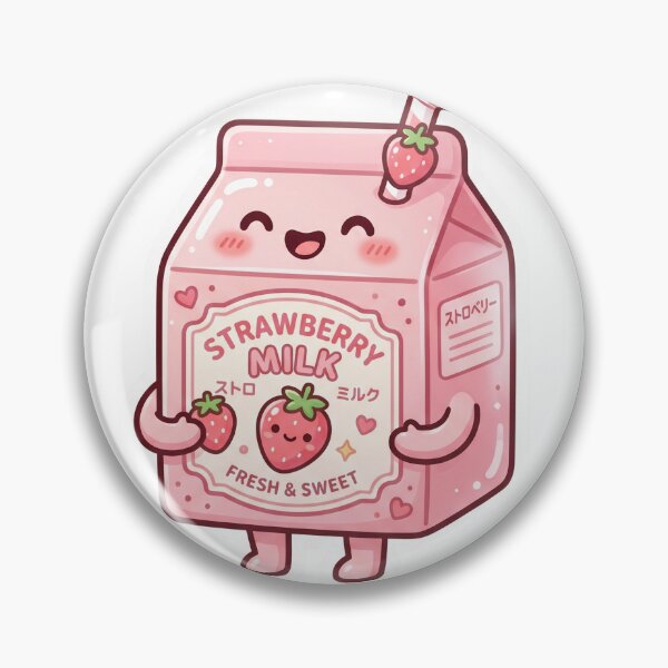 Item preview, Cute Strawberry Milk Kawaii Pink Carton Sticker designed and sold by Biwbiwty.
