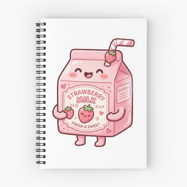 Item preview, Cute Strawberry Milk Kawaii Pink Carton Sticker designed and sold by Biwbiwty.