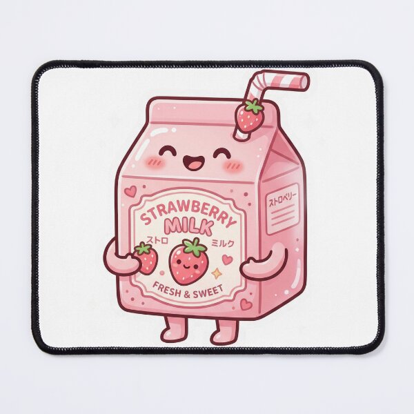 Item preview, Cute Strawberry Milk Kawaii Pink Carton Sticker designed and sold by Biwbiwty.