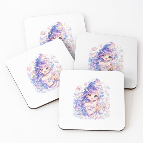 Item preview, Cosmic Ice Cream Girl Sticker designed and sold by blossomfun.