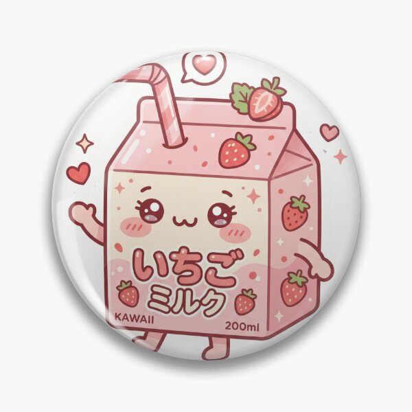 Item preview, Cute Strawberry Milk Carton Kawaii Pastel Sticker designed and sold by Biwbiwty.