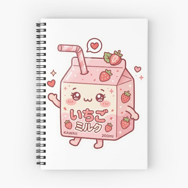 Item preview, Cute Strawberry Milk Carton Kawaii Pastel Sticker designed and sold by Biwbiwty.