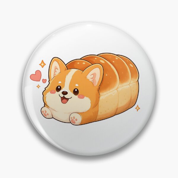 Item preview, Cute Corgi Bread Loaf Sticker designed and sold by Alpha-mike13.