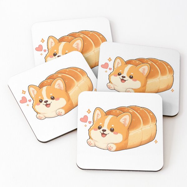 Item preview, Cute Corgi Bread Loaf Sticker designed and sold by Alpha-mike13.