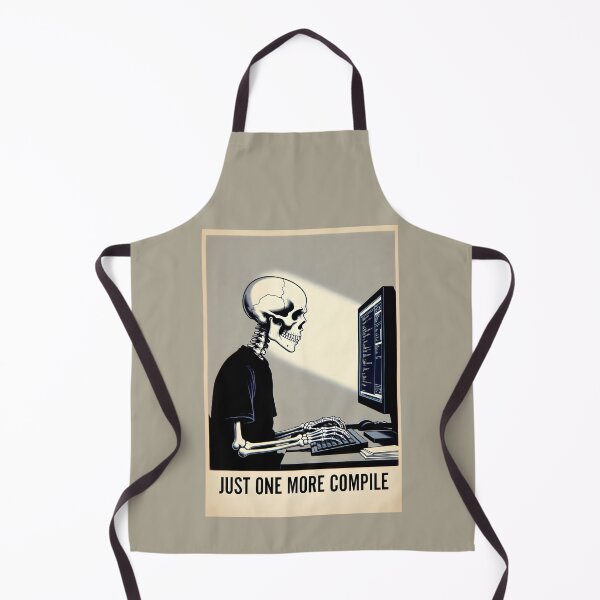 Item preview, Just One More Compile Programmer Skull designed and sold by SplashTastic.