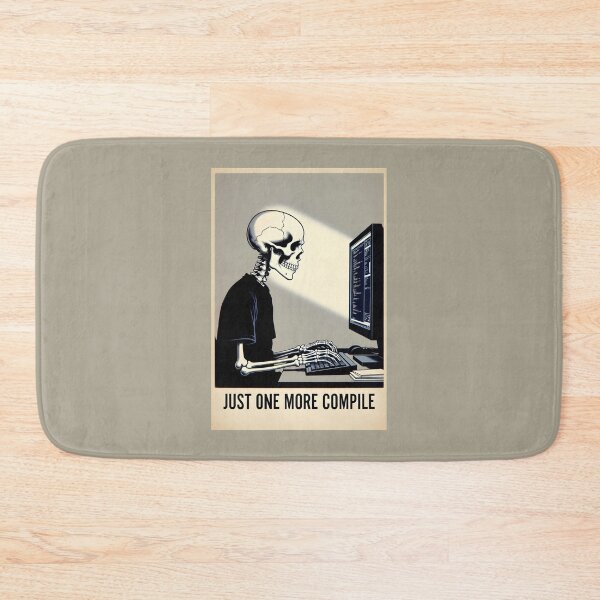 Item preview, Just One More Compile Programmer Skull designed and sold by SplashTastic.
