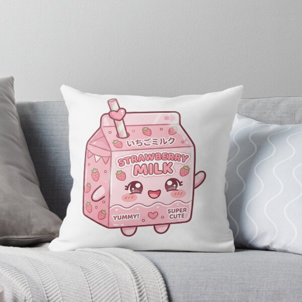 Item preview, Kawaii Japanese Strawberry Milk Cute Pink Aesthetic Sticker designed and sold by Biwbiwty.