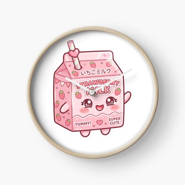 Item preview, Kawaii Japanese Strawberry Milk Cute Pink Aesthetic Sticker designed and sold by Biwbiwty.
