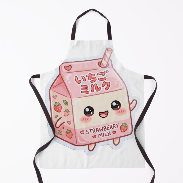 Item preview, Cute Smiling Strawberry Milk Carton Kawaii Sticker designed and sold by Biwbiwty.