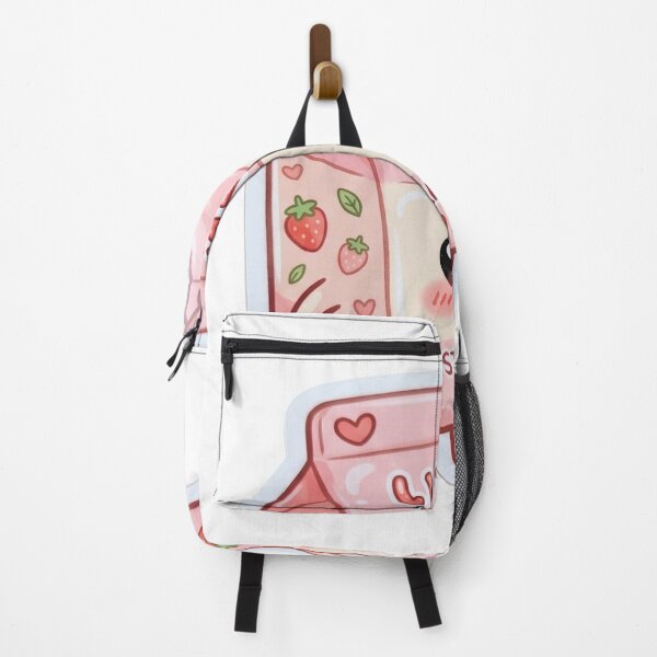Item preview, Cute Smiling Strawberry Milk Carton Kawaii Sticker designed and sold by Biwbiwty.
