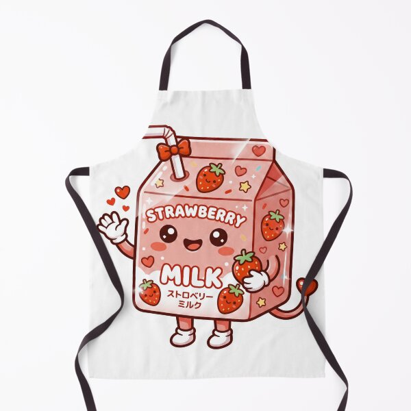 Item preview, Sweet Strawberry Milk Kawaii Pink Cartoon Sticker designed and sold by Biwbiwty.