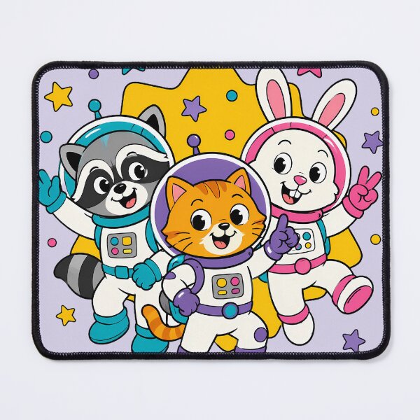 Item preview, Cute Space Astronaut Animals Cat Rabbit Raccoon designed and sold by ArtdesignsA.