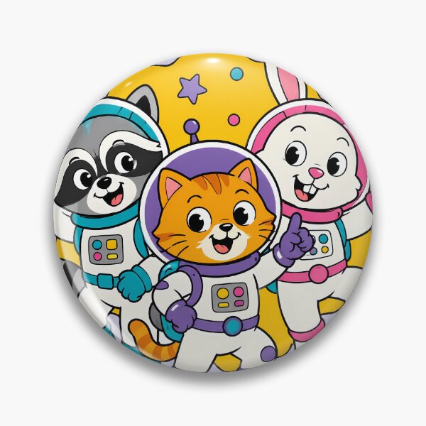 Item preview, Cute Space Astronaut Animals Cat Rabbit Raccoon designed and sold by ArtdesignsA.