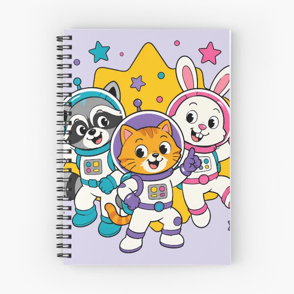 Item preview, Cute Space Astronaut Animals Cat Rabbit Raccoon designed and sold by ArtdesignsA.