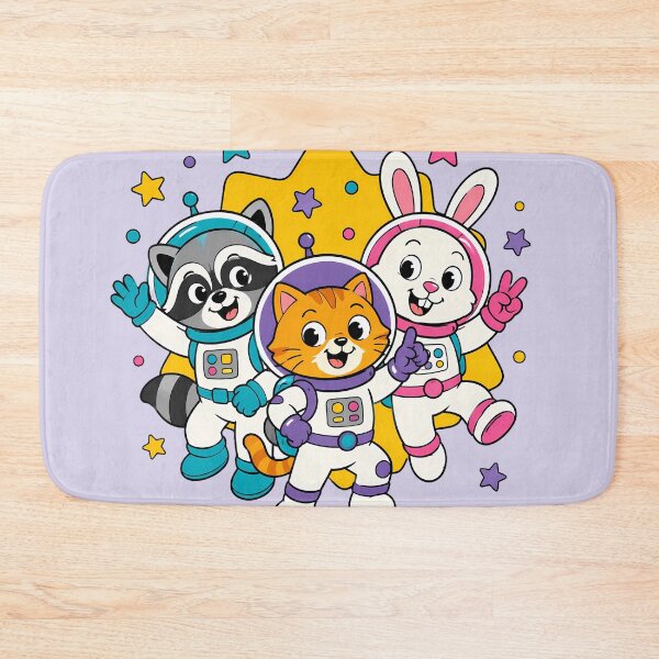 Item preview, Cute Space Astronaut Animals Cat Rabbit Raccoon designed and sold by ArtdesignsA.