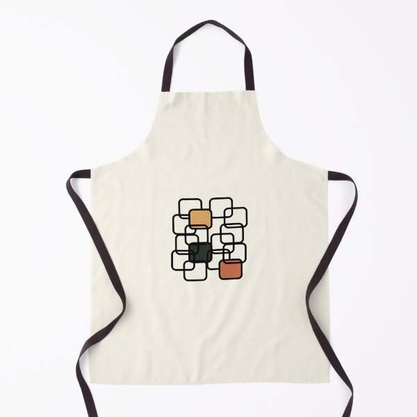 Item preview, Mid Century Modern Geometric Squares Terracotta and Sage designed and sold by Eswa World | Store.