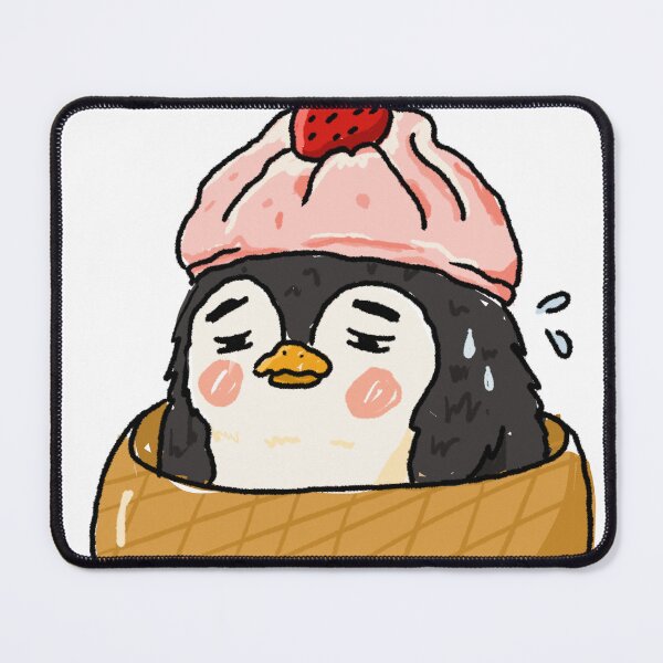 Item preview, Awkward Animal Dumpling Hat Club - Strawberry Pressure Penguin designed and sold by chupichapa.