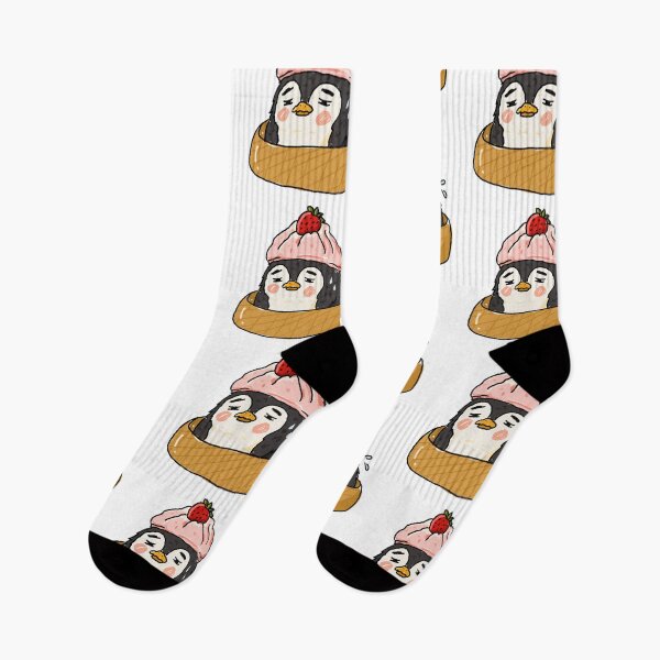 Item preview, Awkward Animal Dumpling Hat Club - Strawberry Pressure Penguin designed and sold by Ganj1l.