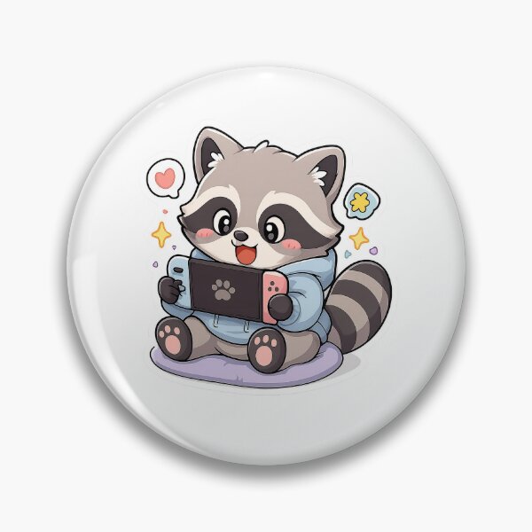 Item preview, Cute Gamer Raccoon Sticker designed and sold by Alpha-mike13.