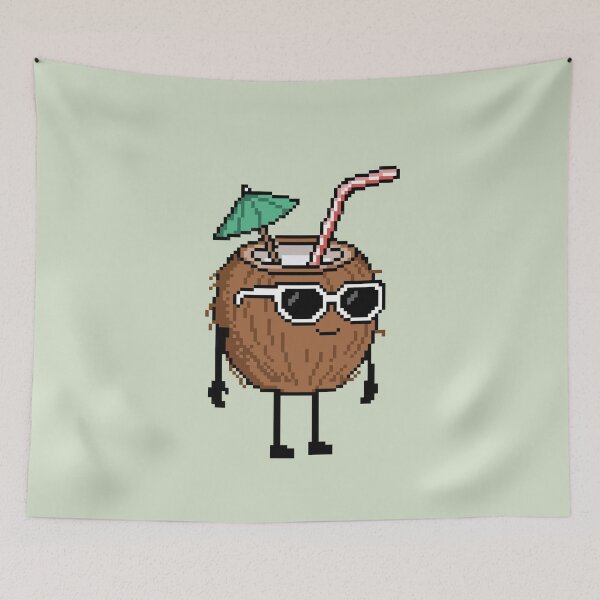 Item preview, Coconut straw Pixel designed and sold by White Rim Mates.
