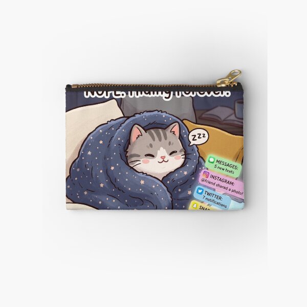 Item preview, Introvert Mode On Cute Cozy Cat Meme Sticker designed and sold by Biwbiwty.