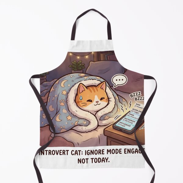 Item preview, Introvert Cat Ignore Mode Funny Cozy Sticker designed and sold by Biwbiwty.