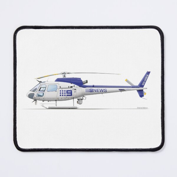 Item preview, EUROCOPTER AS350 B3 VH-HWA CHANNEL 9 2012 designed and sold by Grubby Fingers Aircraft Illustration.